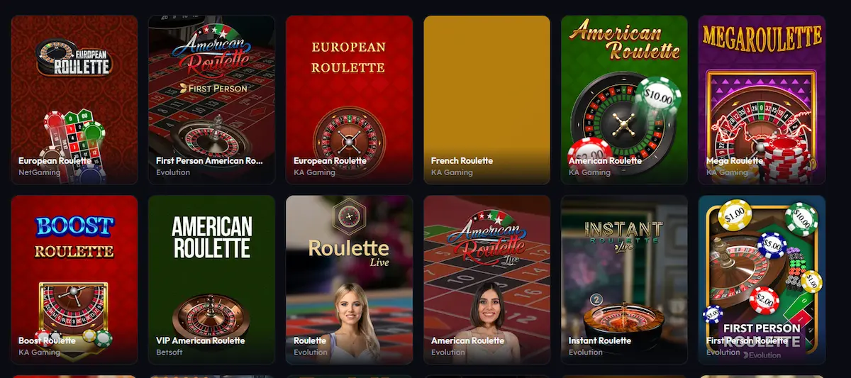 SweepLasVegas live roulette table powered by Evolution Gaming